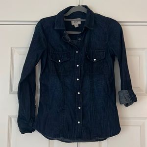 Women’s denim button up shirt